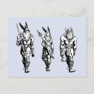 Odin, Freyja & Thor Postcard