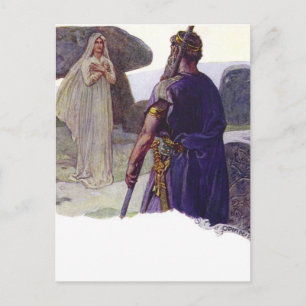 Odin in front of a Völva Postcard