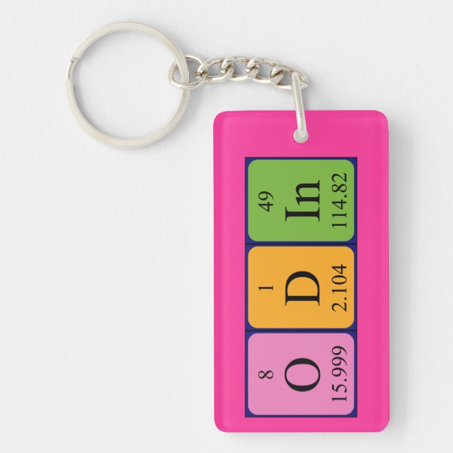 Odin periodic table name keyring (Front)