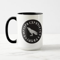 Odin Raven Crow Viking Mythology runes runic