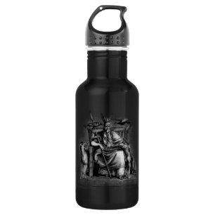 Odin ravens on his stone throne viking mythology 532 ml water bottle