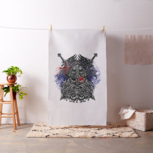 Odin ravens swords Viking Mythology Australia flag Fabric