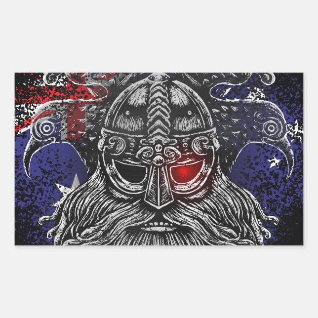Odin ravens swords Viking Mythology Australia flag Sticker (Front)