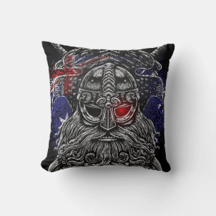Odin ravens swords Viking Mythology Australia flag Throw Pillow