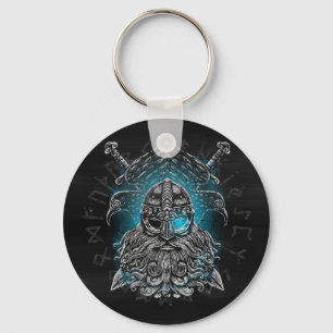 Odin ravens Viking Mythology Valhalla awaits Keychain