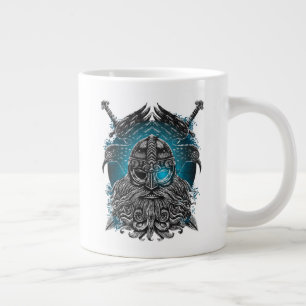 Odin ravens Viking Mythology Valhalla awaits Large Coffee Mug