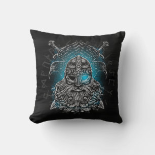 Odin ravens Viking Mythology Valhalla awaits Throw Pillow