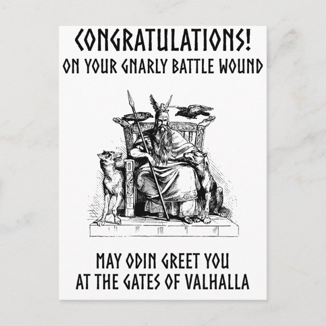 Odin Says Congrats! Postcard (Front)