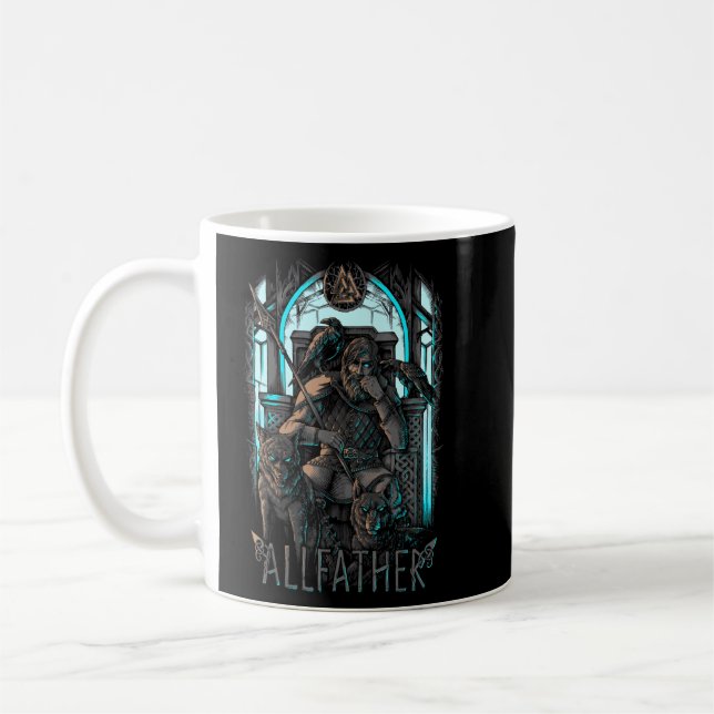 Odin Viking Valhalla Allfather Norse Pagan Mytholo Coffee Mug (Left)