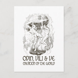 Odin, Vili and Ve Postcard