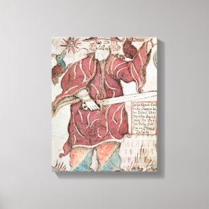 Odin, with his two crows, Hugin and Munin Canvas Print