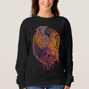 Odins Raven Norse Mythology Viking Birds Celtic Kn Sweatshirt
