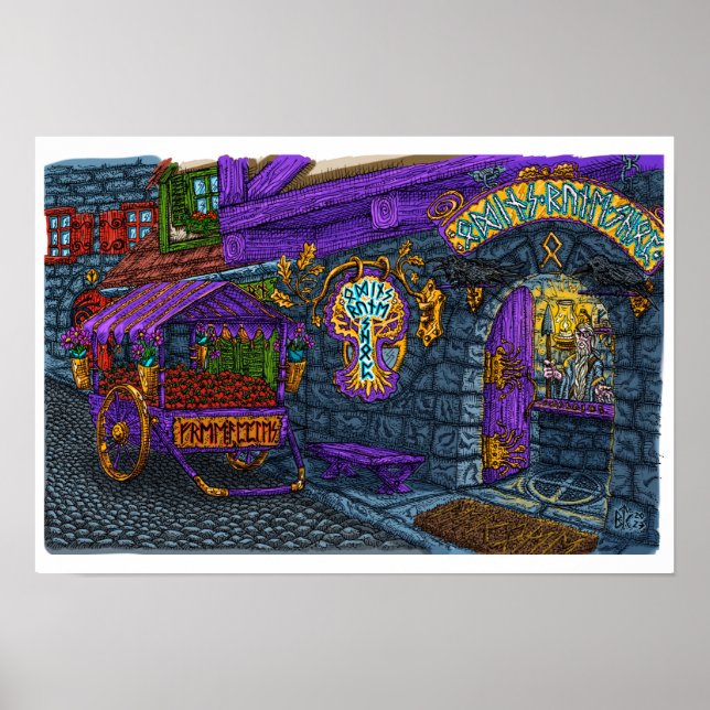 Odin's Rune Shop - Poster (Devant)