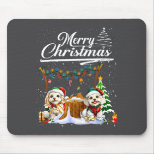 Odle Christmas Tree Lights Decorations Dog Lover X Mouse Pad