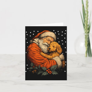 Odle Dog And Santa Claus Winter Season Christmas A Card