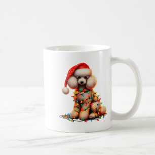 Odle Dog Christmas Lights Santa Hat Dog Lover Prem Coffee Mug