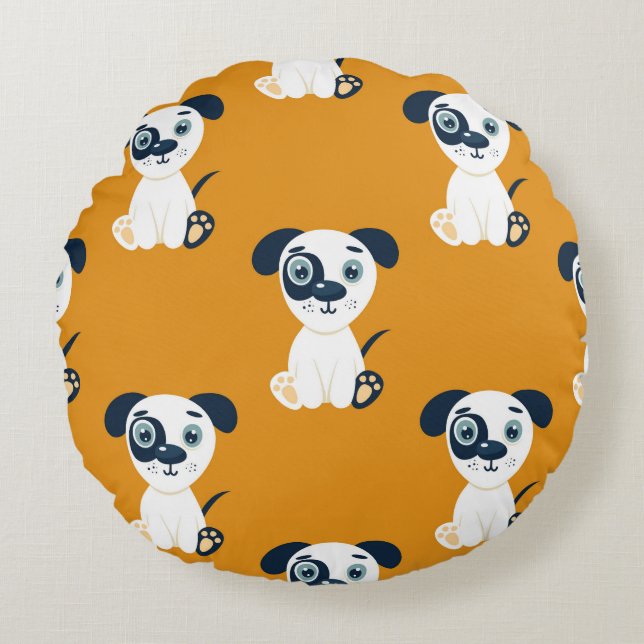 Odo Pawz Round Pillow (Front)