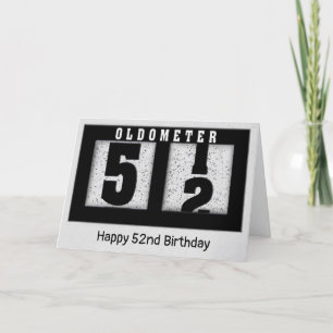 Odomètre noir pour 52e carte d'anniversaire