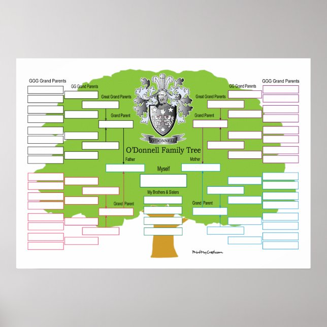 O'Donnell Family Tree Poster (Front)