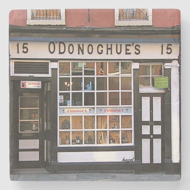 O'Donoghue's Pub, Dublin, Irish Coaster. Stone Coaster (Front)