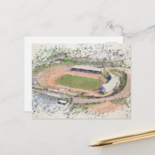Odsal Stadium, Bradford Aerial Art Postcard