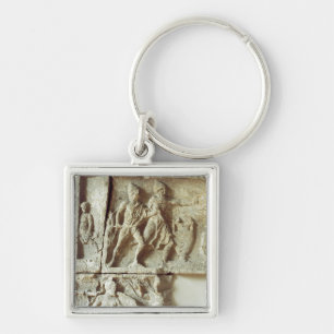 Odysseus discovering the suitors of his wife keychain
