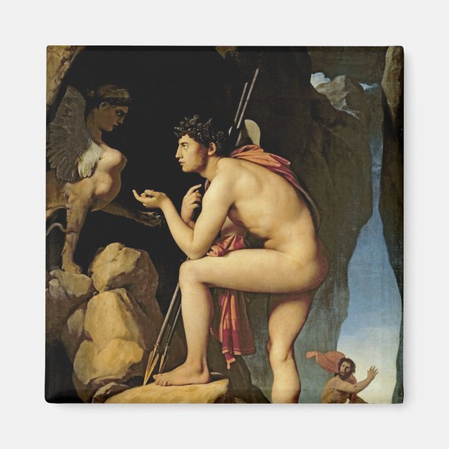 Oedipus and the Sphinx, 1808 Magnet (Front)