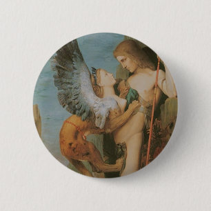Oedipus and the Sphinx 2 Inch Round Button