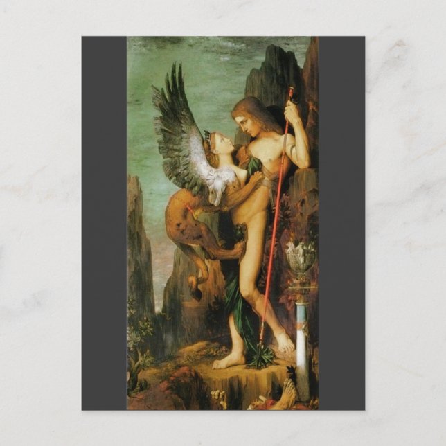 Oedipus and the Sphinx by Gustave Moreau Postcard (Front)