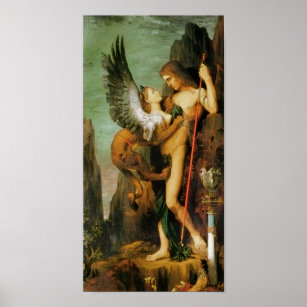Oedipus and the Sphinx by Gustave Moreau Poster