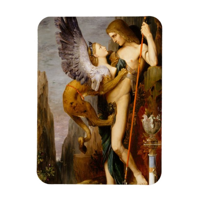 oedipus and the sphinx magnet (Vertical)