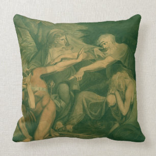 Oedipus cursing his son Polynices - "Go to Ruin, S Throw Pillow
