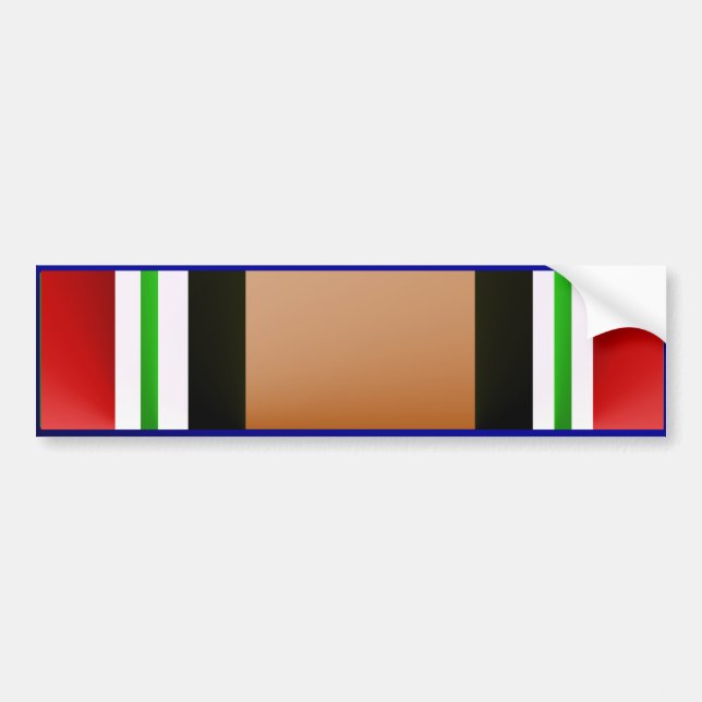 OEF Iraq Veteran Ribbon Bumper Sticker (Front)