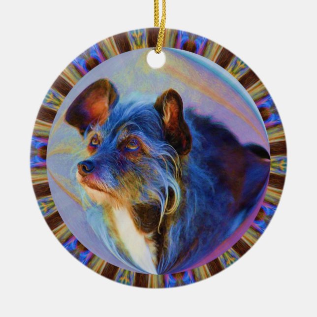 Oeil âle Terrier Dog Art Ornement (Devant)