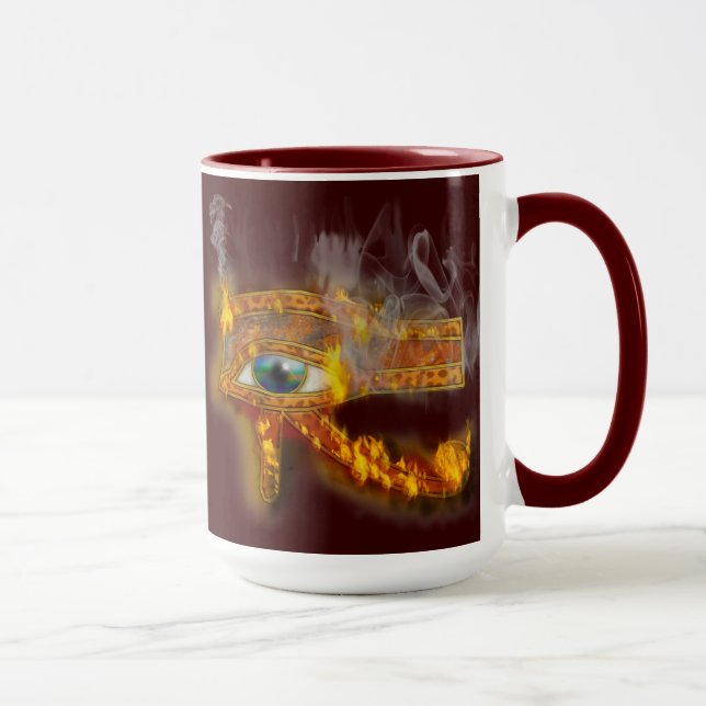 Oeil brûlant de Horus Mug d'art égyptien antique (Droite)