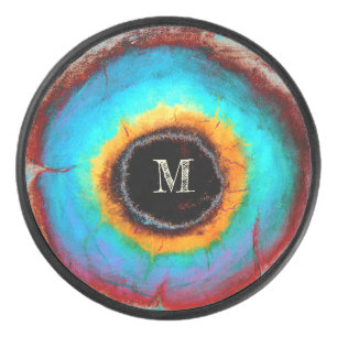 Oeil cosmique éthéré Monogramme Abstrait Vibrant A