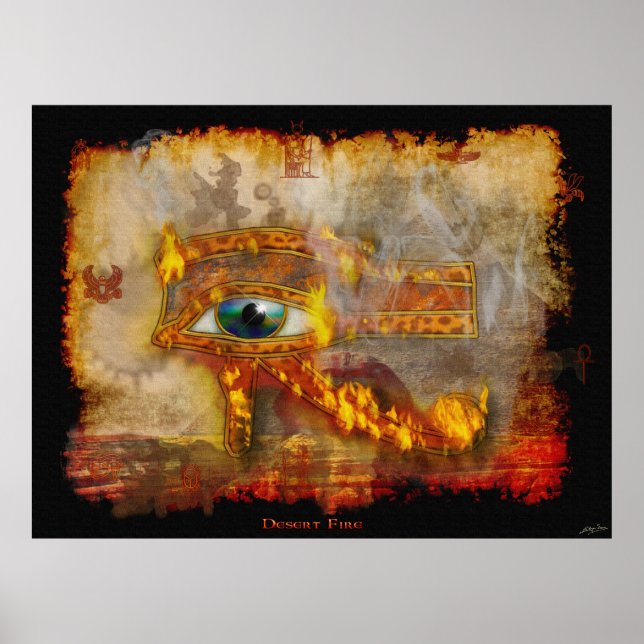 OEil de Horus Poster d'art sacré égyptien (Devant)