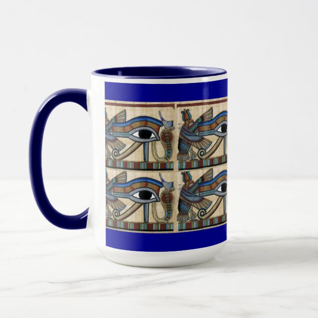 Oeil de Horus Wadjet Mug d'art égyptien (Gauche)