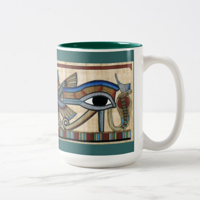 Oeil de Horus Wadjet Mug d'art égyptien (Droit)