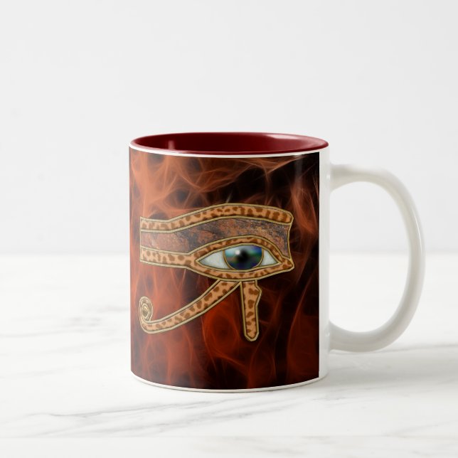 Oeil de Horus Wadjet Mug d'art égyptien (Droit)