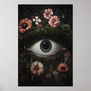 Œil de la Terre dans une impression de fleur lunat