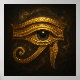 OEil d'or de Horus Poster égyptien