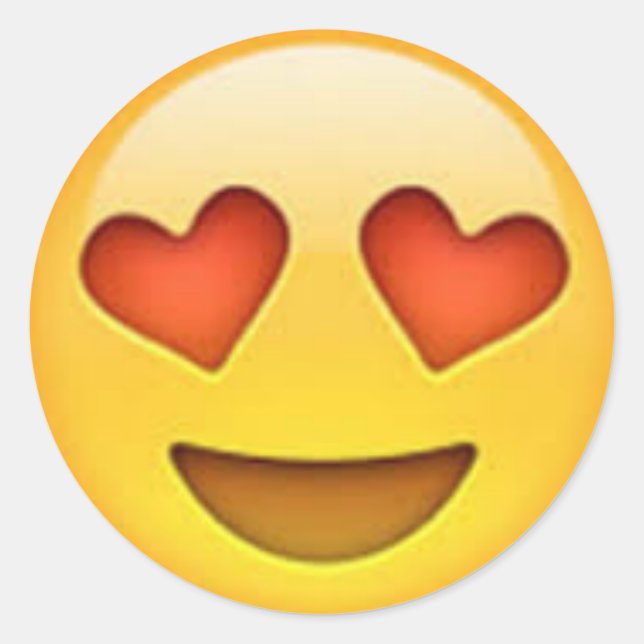 Oeil du coeur Émoji autocollant (Devant)