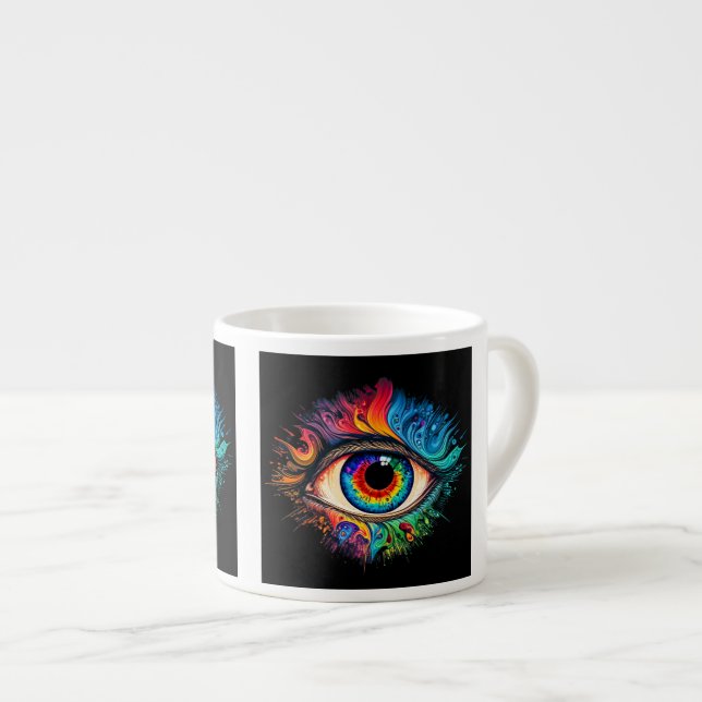 Oeil psychédélique Espresso Mug (Devant droit)