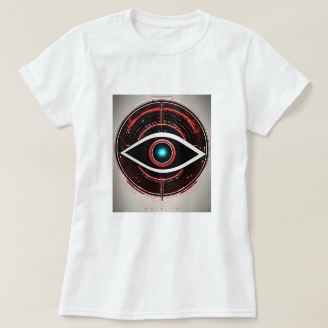 Oeil technologique - T-shirt graphique futuriste" (Design devant)