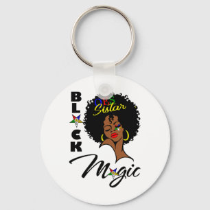 Oes Black Sistar Magic Order The Eastern Star Moth Keychain