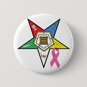 OES Breast Cancer Ribbon 2 Inch Round Button