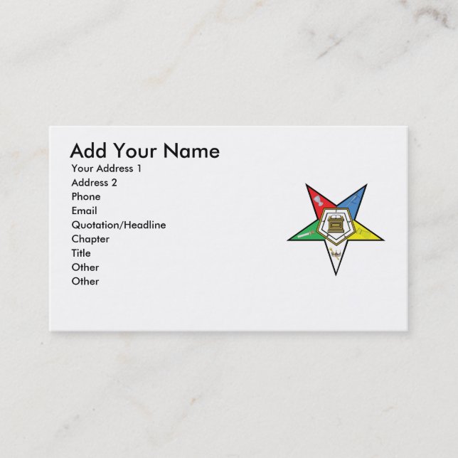 OES Business card (Front)