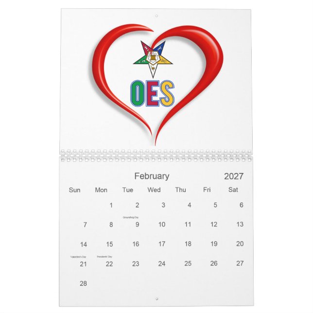 OES CALENDAR (Feb 2027)