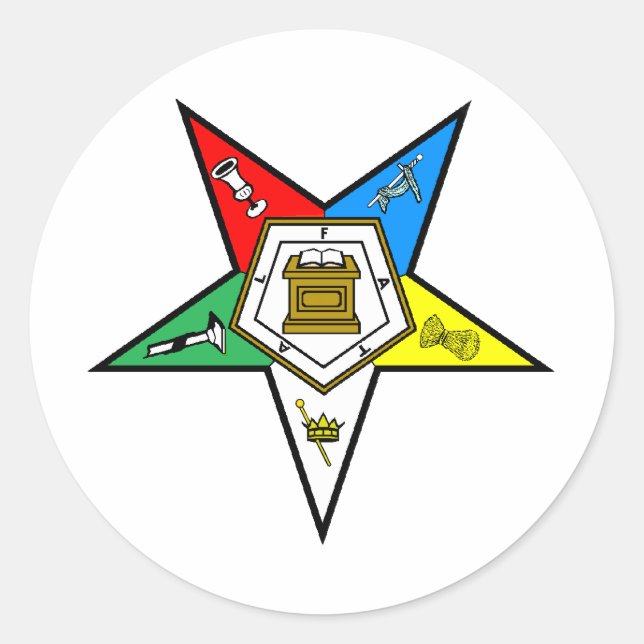 oes_chapter_clear classic round sticker (Front)